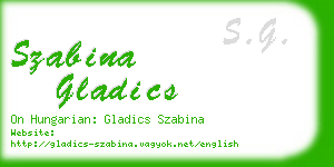 szabina gladics business card